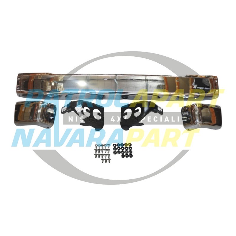 Genuine Nissan Patrol Y60 GQ Chrome Front Bumper Set