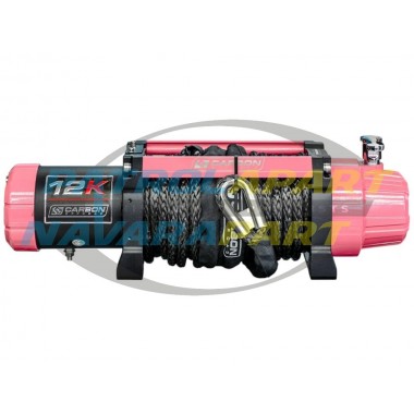 The Pink Carbon 12K - 12000lb Pink Winch With Pink Hook V3