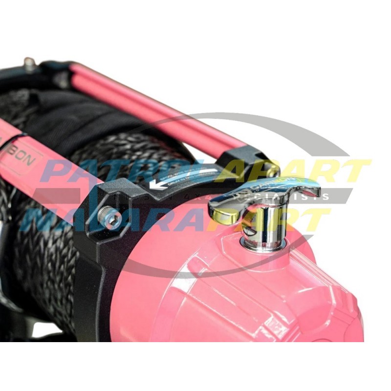 The Pink Carbon 12K - 12000lb Pink Winch With Pink Hook V3