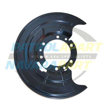 Non-Genuine Nissan Patrol GU Y61 Series 3 on Left Hand Front Brake Backing Plate