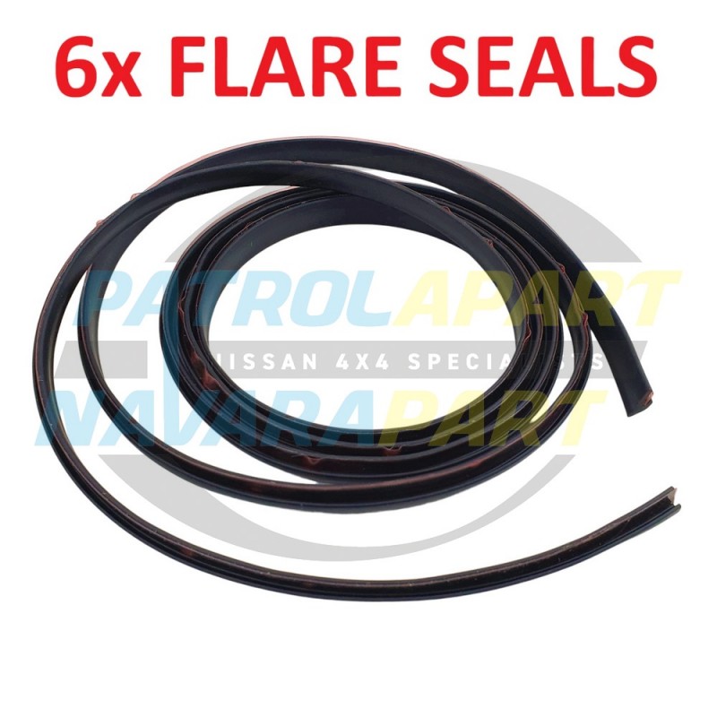 Flare Seal Rubber Mould Black set 6 x 2m suits Nissan Patrol GQ Y60 GU Y61 Y62