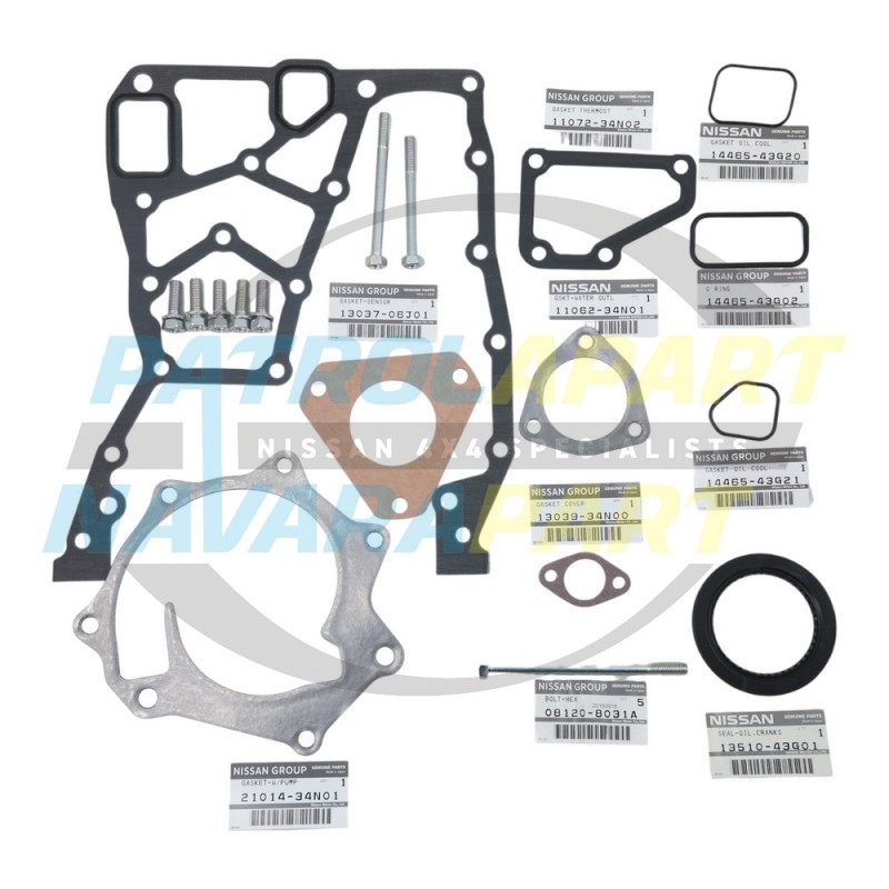 Genuine Nissan GQ Patrol Early TD42 Timing Cover Gasket Set Kit