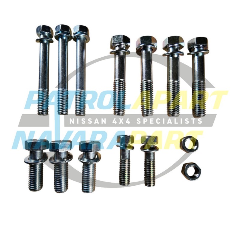 Bellhousing Bolt Set - Nissan Patrol GQ Y60 and GU Y61 - TD42 TD42T TD42TI