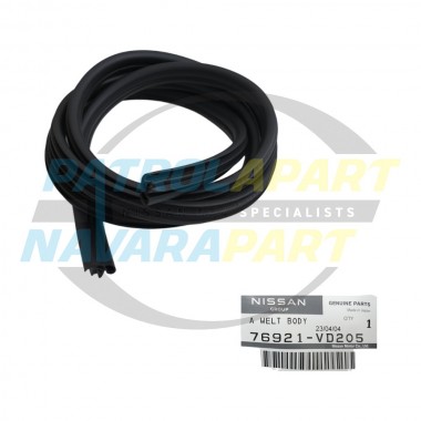 Genuine Nissan Door Finishing Seal Right Front - Nissan Patrol Y61 GU Series 4 - Black Colour Code G