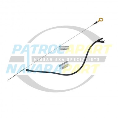 Genuine Nissan Dipstick and Tube - Nissan Patrol Y61 GU - TD42