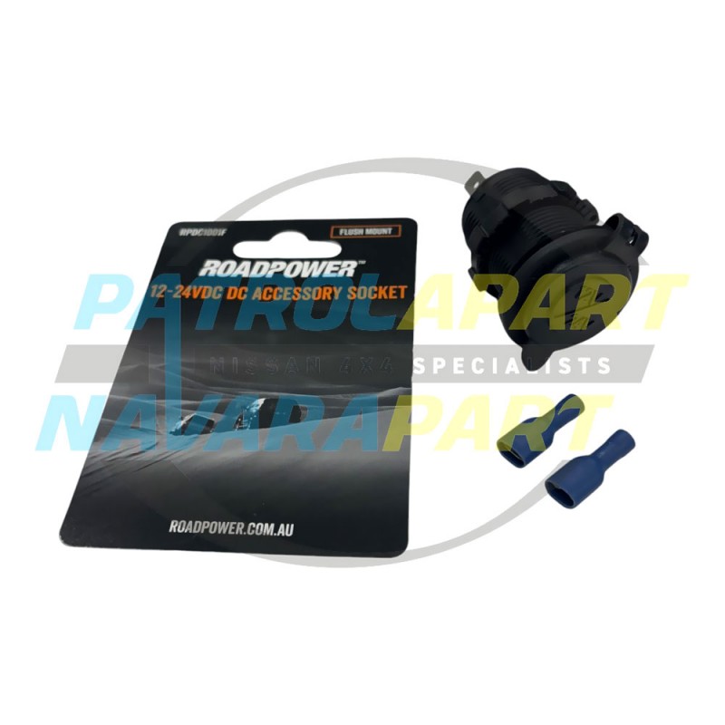 Roadpower Single DC Accessory Socket/Cigarette Socket, Flush Mount
