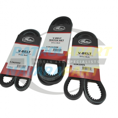 Gates Accessory Drive Belt Kit - Nissan Patrol Y61 GU - TB45