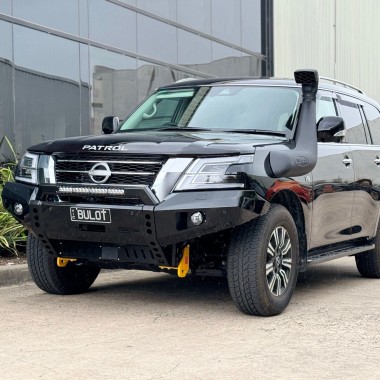 Raslarr Bullbar with Recovery Points - Nissan Patrol Y62 Series 5 Models - KH3 Black