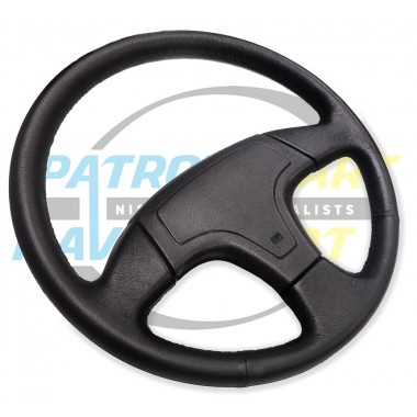 Patrolapart 3-Spoke Black Steering Wheel Assembly - Nissan Patrol Y60 GQ