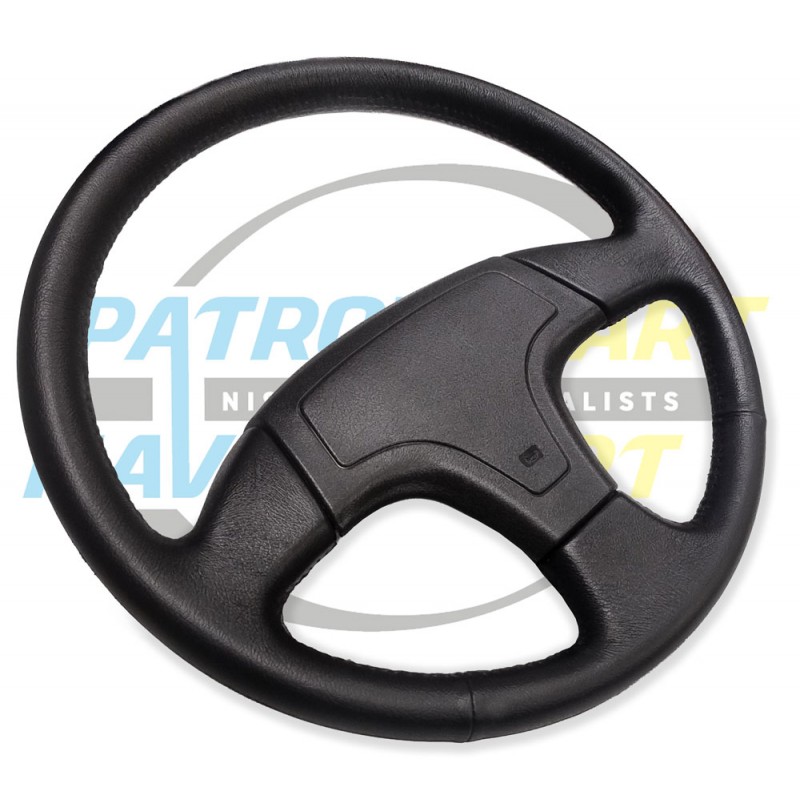 Patrolapart 3-Spoke Black Steering Wheel Assembly - Nissan Patrol Y60 GQ