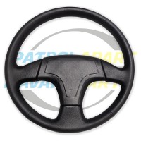 Patrolapart 3-Spoke Black Steering Wheel Assembly - Nissan Patrol Y60 GQ