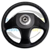 Patrolapart 3-Spoke Black Steering Wheel Assembly - Nissan Patrol Y60 GQ