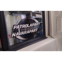 Patrolapart Gloss Black Vinyl Sticker / Decal 150mm x 100mm