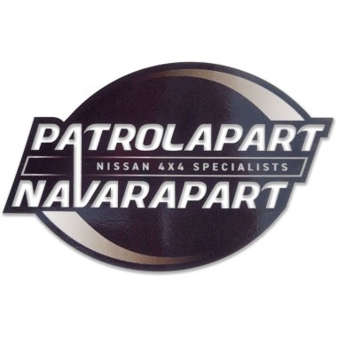 Patrolapart Gloss Black / Transparent Vinyl Sticker / Decal 150mm x 100mm 
