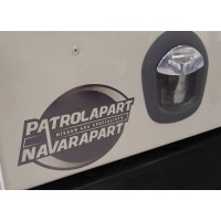 Patrolapart Gloss Black / Transparent Vinyl Sticker / Decal 150mm x 100mm 