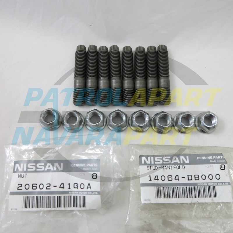 Genuine Nissan Patrol GU ZD30 Exhaust Manifold Studs & Nuts