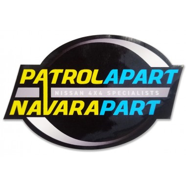Patrolapart Gloss Tri Colour Vinyl Sticker / Decal 150mm x 100mm 