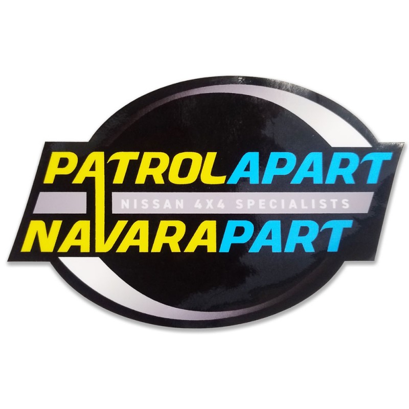 Patrolapart Gloss Tri Colour Vinyl Sticker / Decal 150mm x 100mm 