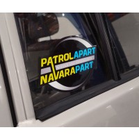 Patrolapart Gloss Tri Colour Vinyl Sticker / Decal 150mm x 100mm 