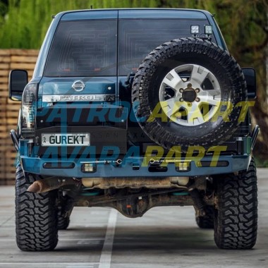 Raslarr Rear Bar V2 Hooped Super High Clearance - Nissan Patrol Y61 GU Series 4