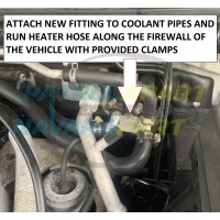 Firewall Coolant Pipe Conversion Kit - Nissan Navara D40 Pathfinder R51 YD25 VQ40