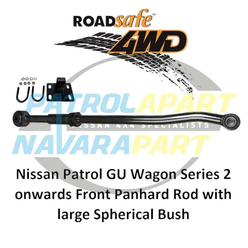 Roadsafe Heavy Duty Adjustable Front Panhard Rod suits Nissan Patrol GU GU2+