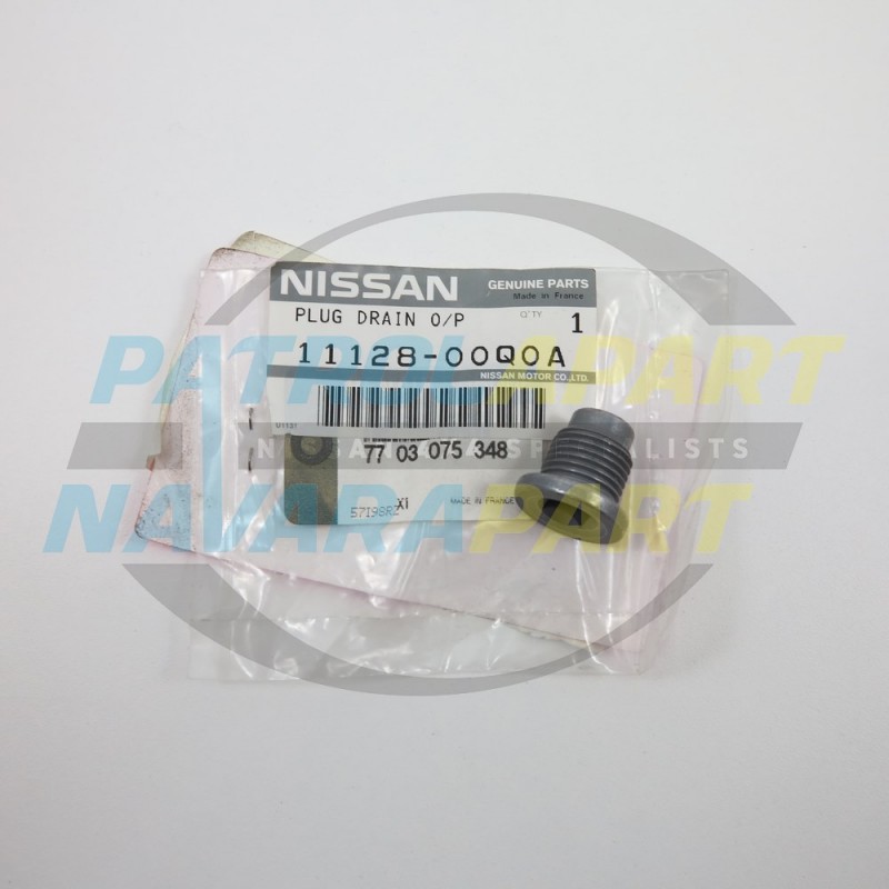 Genuine Nissan Sump Drain Plug - Nissan Navara D40 2010-2015 Ute Dual Cab V9X