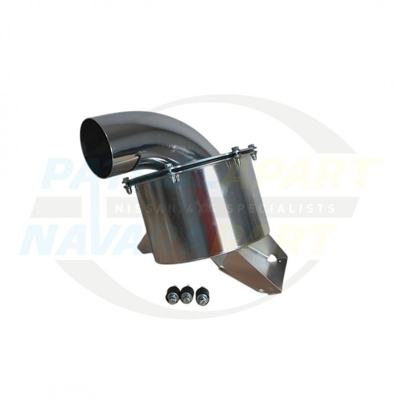 Patroldocta GU Style Stainless Steel Air Box with Intake Adaptor - Nissan Patrol Y60 GQ, Y61 GU - TD42