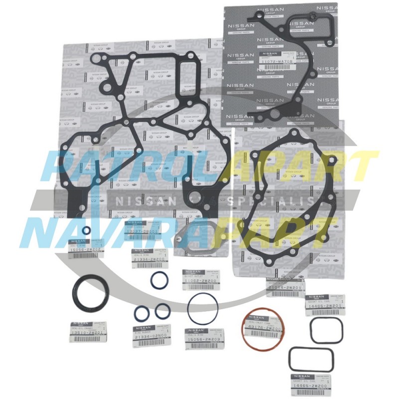 Genuine Nissan Timing Cover Gasket Set - Nissan Patrol Y61 GU ZD30Di