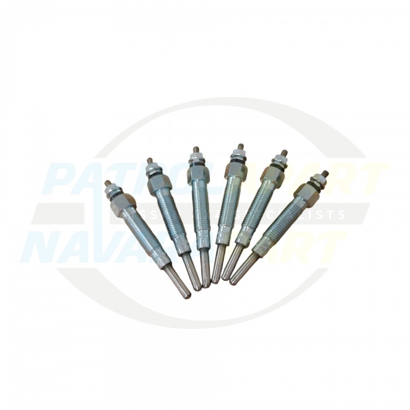 Glow Plug Set of 6 TD42 - Bosch, HKT or Dreik - Nissan Patrol GQ GU