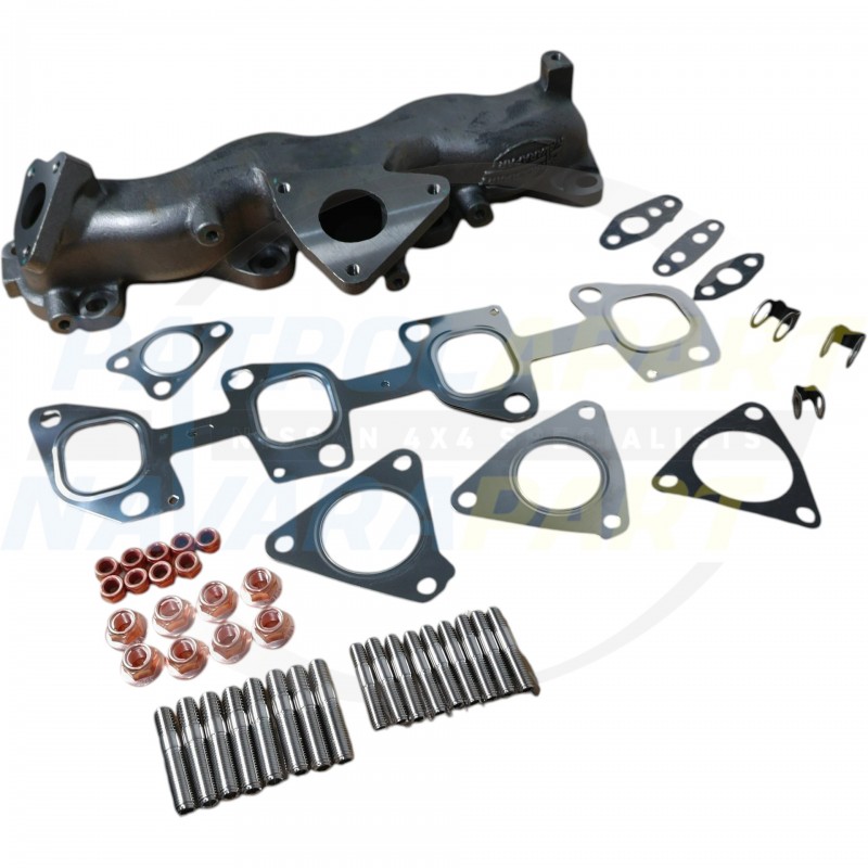 Patrolapart Exhaust Manifold Kit with Gaskets, Studs & Nuts - Nissan Patrol GU Y61 ZD30