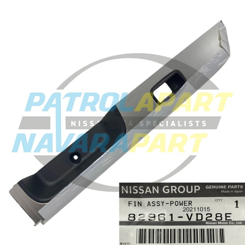 Genuine Nissan Window Switch Surround Silver LHR - Nissan Patrol GU4 Wagon