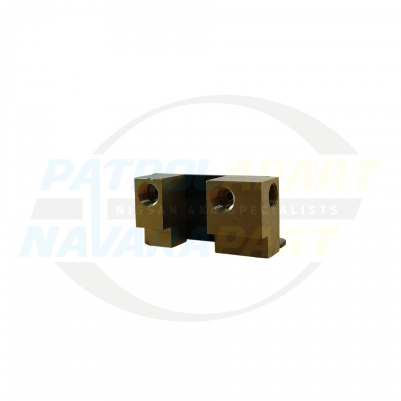 Genuine Nissan Brake Pipe Connector (Block on Chassis) NON ABS - Patrol GU TB/TD/ZD