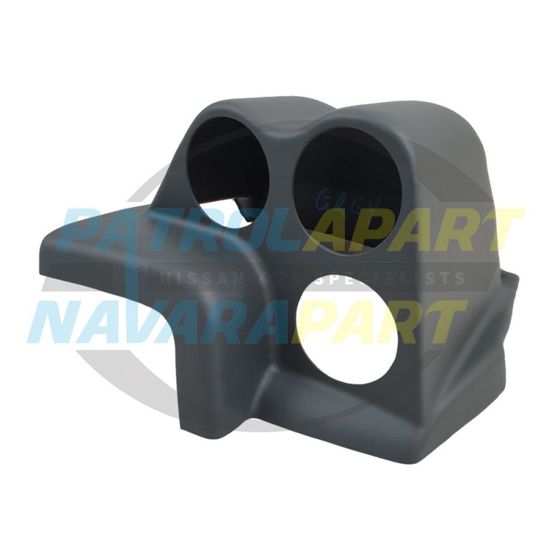 Dash Pod 3 x 52mm Gauge Holder Painted Grey K - Nissan Patrol GQ Y60
