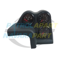 Dash Pod 3 x 52mm Gauge Holder Painted Grey K - Nissan Patrol GQ Y60