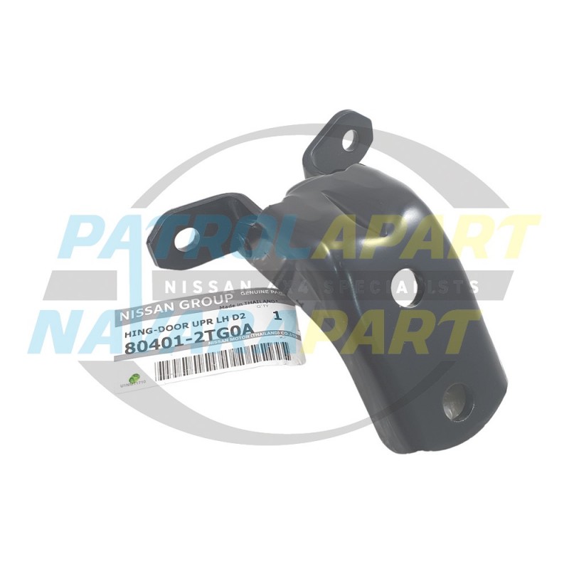 Genuine Nissan Front LH Left Hand Upper Door Hinge - Nissan Navara D22 1999-2015 Leaf