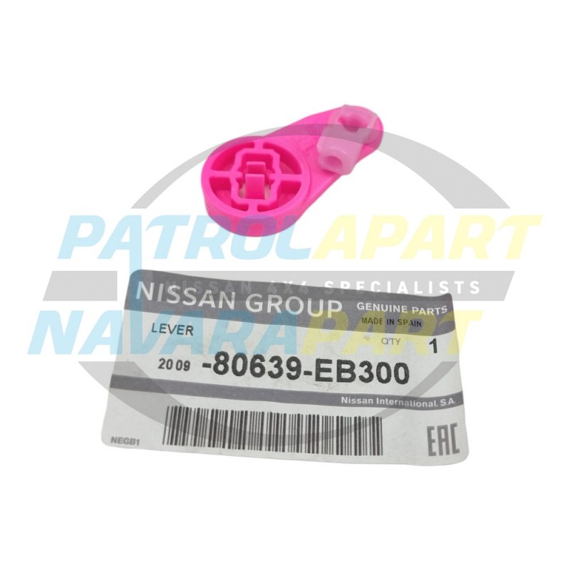 Genuine Nissan LH Front Door Lock Pink Lever - Nissan Navara D40 2005-2015 Leaf