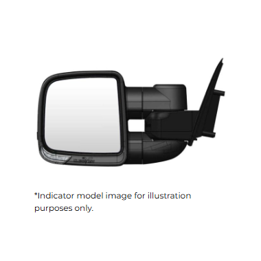 Clearview Compact Mirror D27 Navara Heat, Camera Provision, Power-Fold, Blind Spot Monitoring, Indicators, Electric, Black