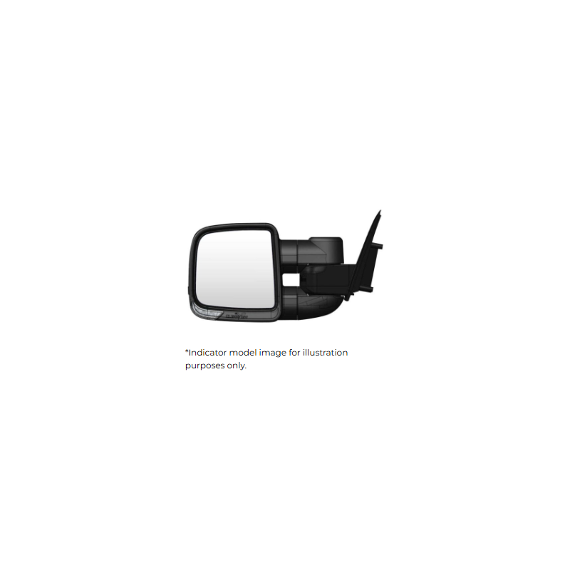 Clearview Compact Mirror D23 NP300 S1-4 Heated, Camera Provision, Indicators, Electric, Black