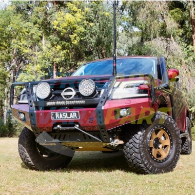Raslarr Bullbar Y62 S5 Hooped (Dallas) - QAC Pearl for Nissan Patrol Y62