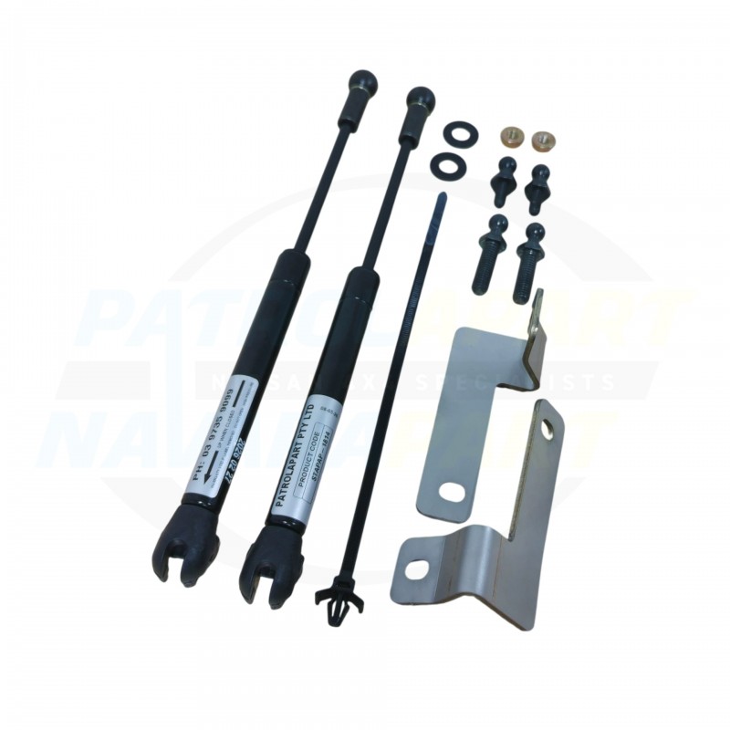 Bonnet Gas Strut Conversion Kit (Aluminium Bonnet) - Nissan Navara D27