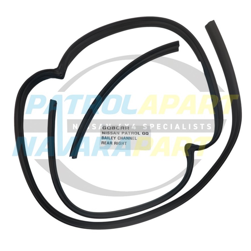 Window Bailey Channel RHR Right Rear 2nd Row - Nissan Patrol Y60 GQ