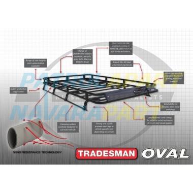 Tradesman Roof Rack GQ GU Full Length Steel with Mesh Floor