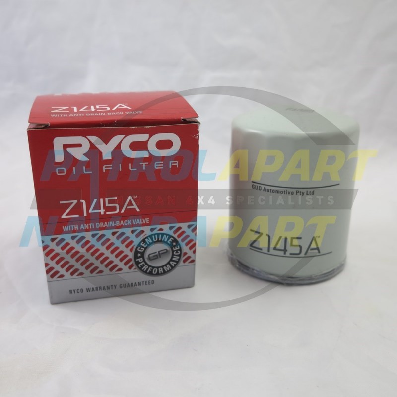 Ryco Oil Filter Suits Nissan Patrol GQ RB30