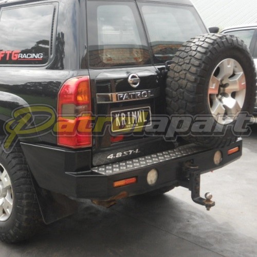 Nissan Patrol GU Y61 Raslarr Rear Bar with Stubs & 1 Swing Away