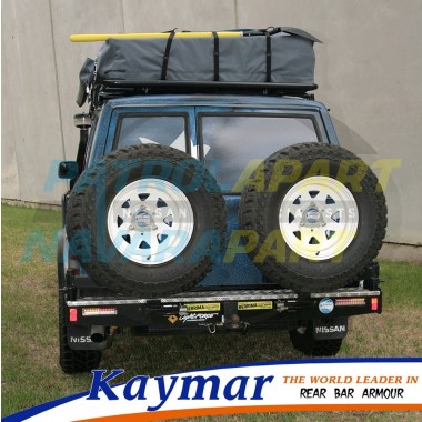 Nissan Patrol GQ Rear Kaymar Bar with Twin Spare Tyre Carriers