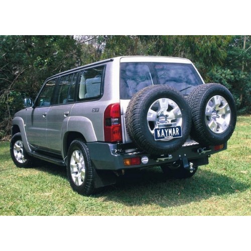 Nissan Patrol GU Kaymar Rear Bar with 2 x Wheel Carriers