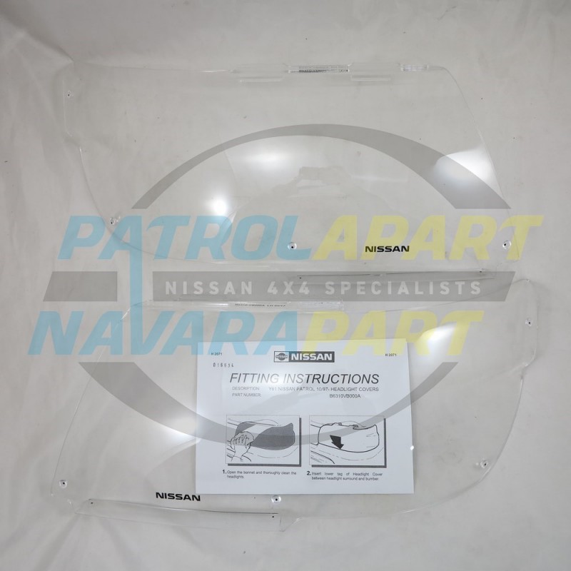 Genuine Nissan Patrol GU Series 1 & 2 Headlight Cover Protectors