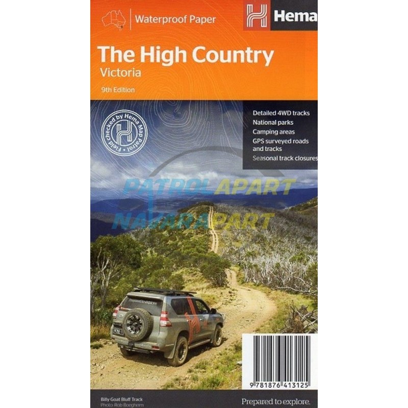 Victorian High Country Hema Map NEW 9th Edition