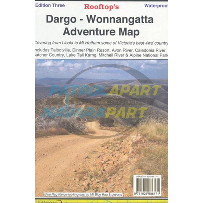 Dargo - Wonnangatta Rooftop Adventure Map Waterproof